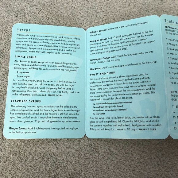 Tropical Cocktail Drink Recipe Cards Set of 50 - Picture 3 of 9